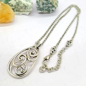 Brighton "ROCK & SCROLL" Swirled Mod 60's Inspired Pendant Necklace! #Groovy